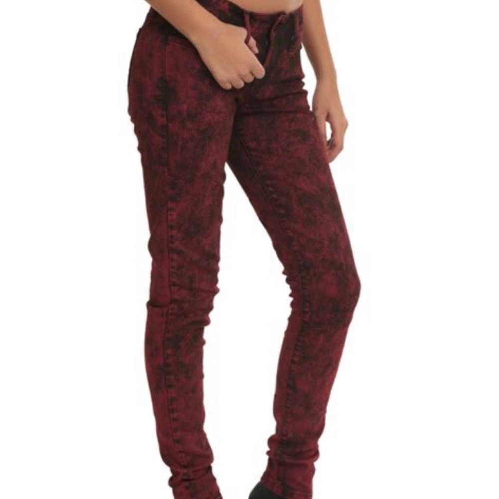 Tripp NYC NWT Red Black Goth True Religion Pants Jeans Y2K Vintage Rare Small